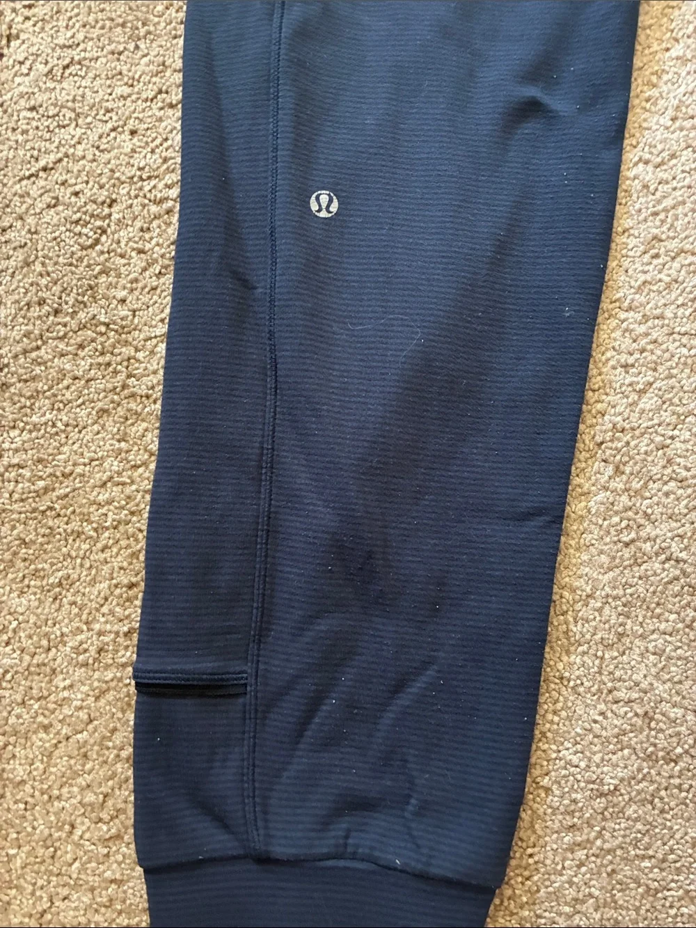 Lululemon Ready to Rulu Navy Blue Knit Athletic Lounge Joggers Size 10